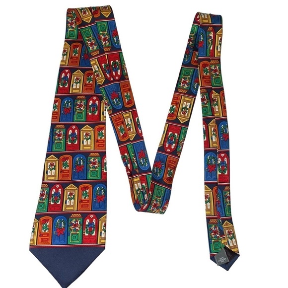 Don Loper Beverly Hills 100% Imported Silk Christmas Holiday Tie - Picture 2 of 7